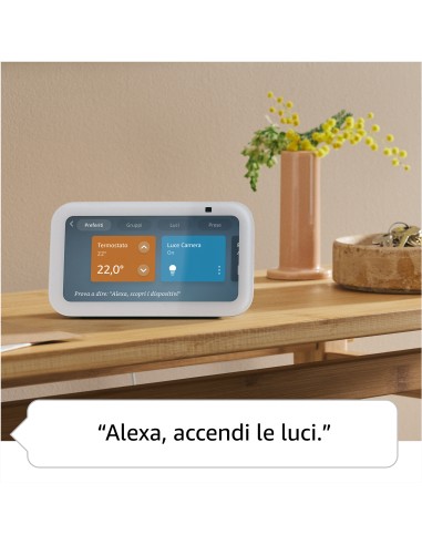 AMAZON ECHO SHOW 5 3GEN BIANCO SMART SPEAKER SCHERMO 5,5" TOUCH