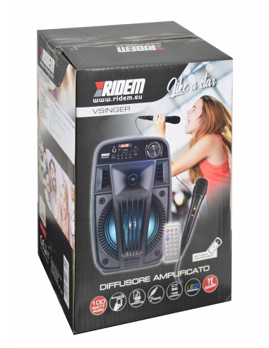 KARMA V SINGER DIFFUSORE AMPLIFICATO 100W BT USB MICROFONO