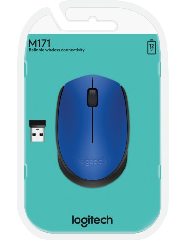 LOGITECH M171 BLU MOUSE WIRELESS 1000DPI 70,5G