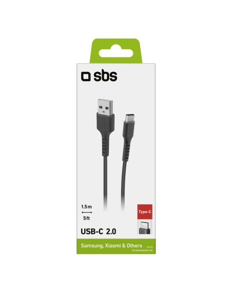 SBS TECABLEMICROC15K CAVO TYPE-C/USB 2.0 1,5M NERO