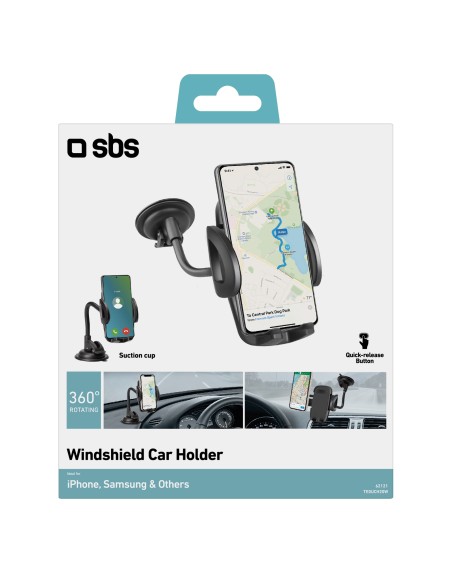 SBS TE0UCH20W SUPPORTO AUTO ORIENTABILE A VENTOSA