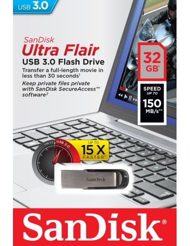 SANDISK FLAIR 32GB 3.0 PASSWORD PENDRIVE