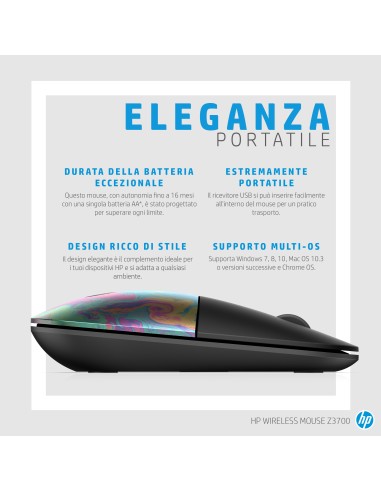 HP Z3700 MOUSE WIRELESS NERO