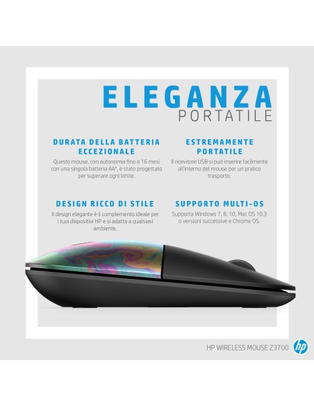 HP Z3700 MOUSE WIRELESS NERO