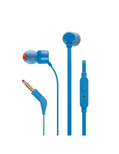 JBL T110BLU AURICOLARE IN-EAR MICROFONO FLAT BLU