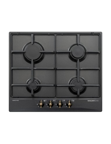PIANI COTTURA A GAS: vendita online GLEMGAS GT64AN PIANO COTTURA 60CM 4F ANTRACITE GRIGLIE SIMILGHISA in offerta