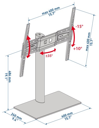 MELICONI SUPPORTO STAND 400 32"/55"