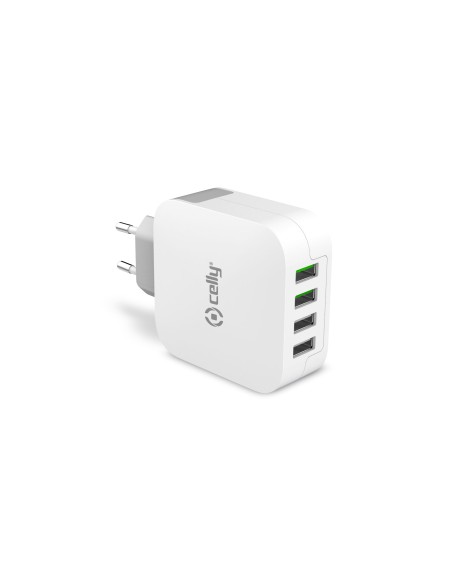 CELLY TC4USBTURBO CARICAB.RETE 4USB 4,8A