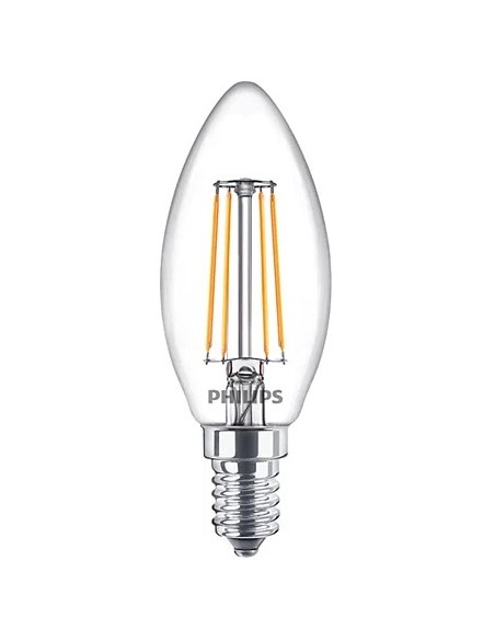 PHILIPS 763077 LED E14 4,3W/40W 2700K 470LM CANDELA FILAMENTO