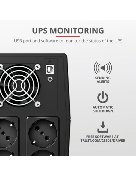 TRUST 23505 UPS 1500VA PAXXON CON 4 PRESE SCHUKO