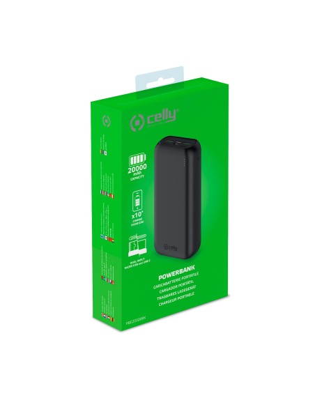 CELLY PBE20000BK POWERBANK 20000MAH NERO