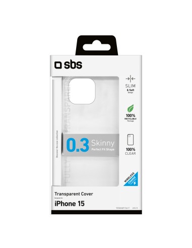 SBS TESKINIP1561T IPHONE 15   COVER SKINNY TRASPARENTE