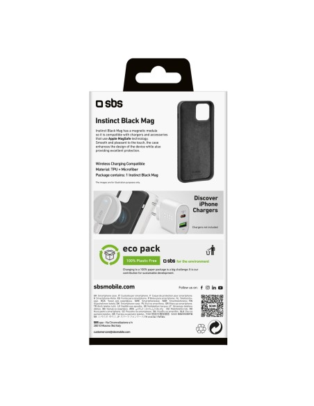 SBS TEINSTMAGIP1561K IPHONE 15   COVER INSTINCT MAGSAFE NERO