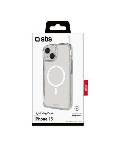 SBS TELIGMAGIP1561T IPHONE 15   COVER LIGHT MAGSAFE TRASPARENTE
