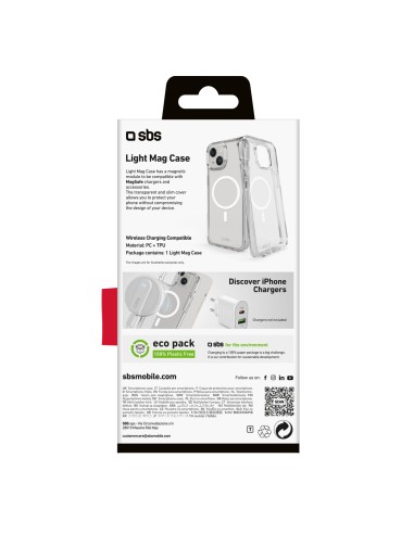 SBS TELIGMAGIP1561T IPHONE 15   COVER LIGHT MAGSAFE TRASPARENTE