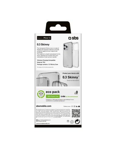 SBS TESKINIP1561PT IPHONE 15 PRO COVER SKINNY TRASPARENTE