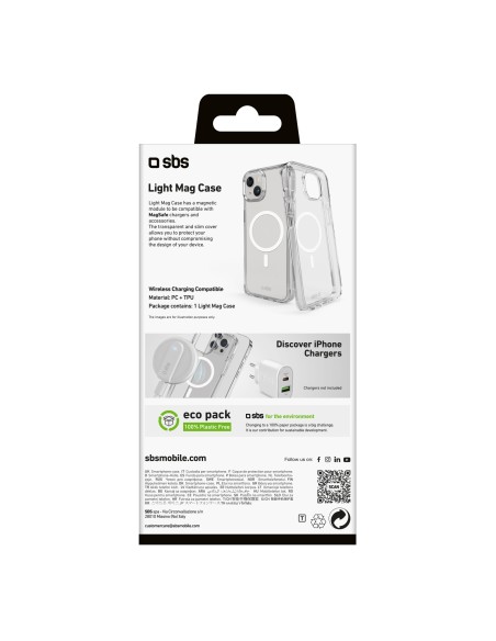 SBS TELIGMAGIP1567T IPHONE 15 PLUS COVER LIGHT MAGSAFE TRASPARENTE