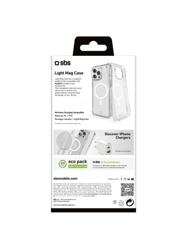 SBS TELIGMAGIP1567PT IPHONE 15 PRO MAX COVER LIGHT MAGSAFE TRASPARENTE
