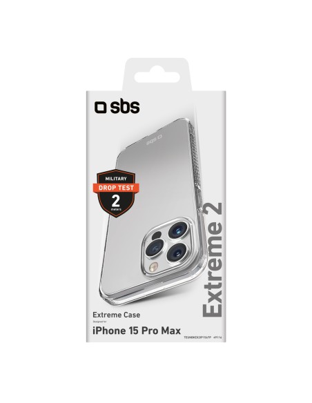 SBS TEUNBKEX2IP1567P IPHONE 15 PRO MAX COVER EXTREME X2 TRASPARENTE