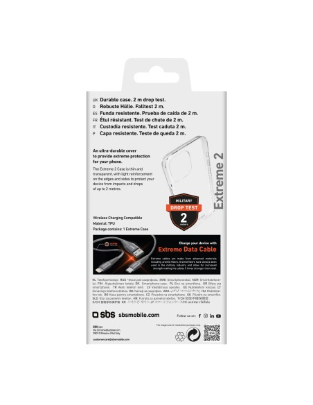 SBS TEUNBKEX2IP1567P IPHONE 15 PRO MAX COVER EXTREME X2 TRASPARENTE