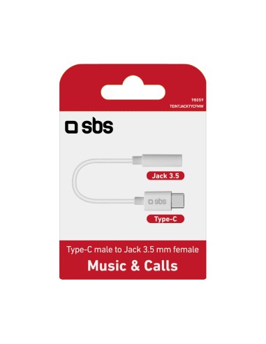 SBS TEINTJACKTYCFMW ADATTATORE TYPE-C/JACK 3,5MM M/F BIANCO