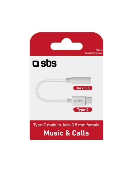 SBS TEINTJACKTYCFMW ADATTATORE TYPE-C/JACK 3,5MM M/F BIANCO