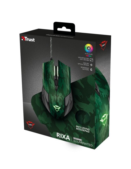 TRUST 23611 GXT 781 RIXA CAMO GAMING MOUSE E MOUSEPAD