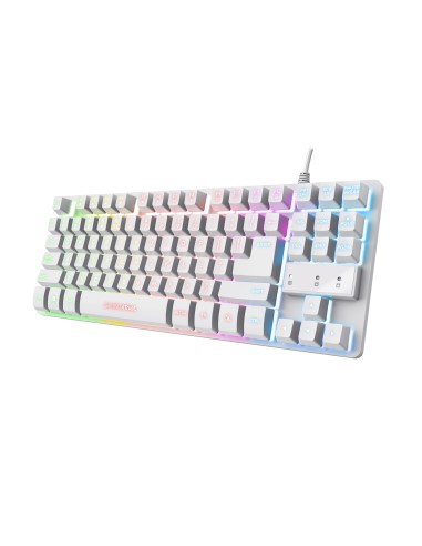 TRUST 24738 GXT 833W THADO BIANCO GAMING TASTIERA ILLUMINATA COMPATTA