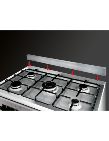 GLEMGAS AS854EI CUCINA 80X50 INOX F.EL. CL.A
