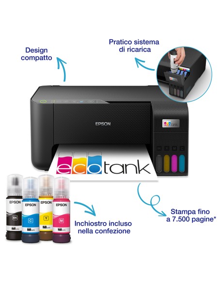 EPSON ET-2864 STAMPANTE AIO ECOTANKCOLOR 3IN1 - WIFI