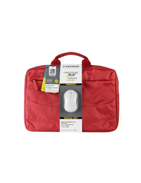 TUCANO BU-BIDEA-WM-R KIT BORSA 15,6+ MOUSE WIRELESS ROSSO