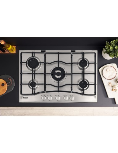 PIANI COTTURA A GAS: vendita online HOTPOINT_ARISTON PCN752TIX\HAR PIANO COTTURA 75CM 5F INOX in offerta