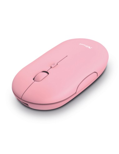TRUST 24125 PUCK RECHARGEABLE BLUETOOTH PINK WIRELESS MOUSE
