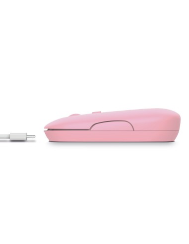 TRUST 24125 PUCK RECHARGEABLE BLUETOOTH PINK WIRELESS MOUSE