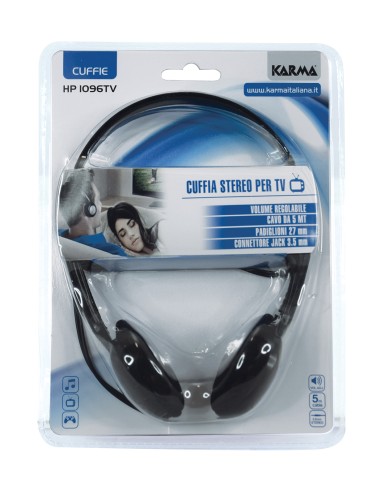 KARMA HP 1096TV CUFFIA TV CAVO 5M DRIVER 27MM