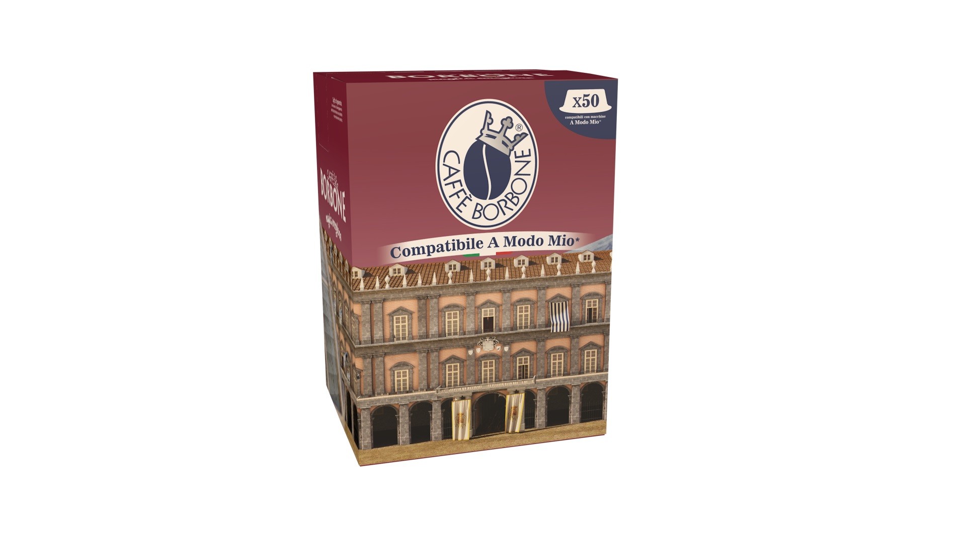 BORBONE PALAZZO NOBILE COMP.LAVAZZAMODO MIO 50PZ. AMSBLUPALAZNOBIL050N - Foto 1 di 1