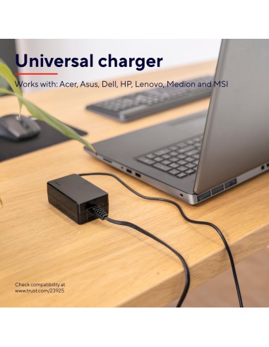 TRUST 21904 45W PRIMO LAPTOP CHARGER ALIMENTATORE UNIVERSALE