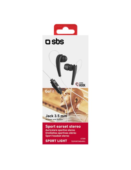 SBS TESPORTINEARKL AURICOLARE      SPORTIVO NERO