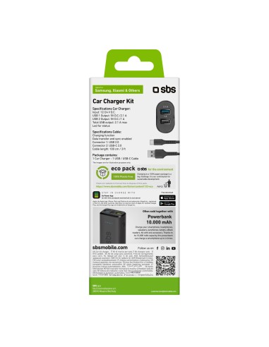 SBS TEKITCRC2U21AUL KIT CARICAB.AUTO 12/24V 2100 MAH ULTRA F.CHARGE NE