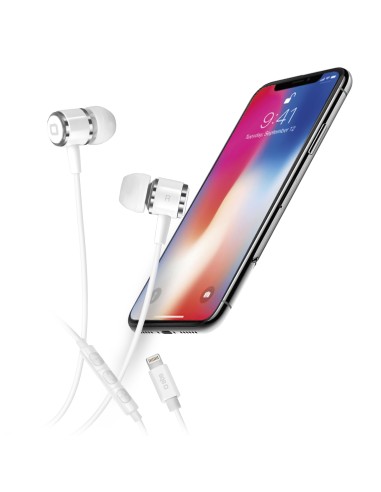 SBS TEINEARLIGHTW AURICOLARI IN-EAR MICROFONO TASTI VOLUME RISP BIANCO
