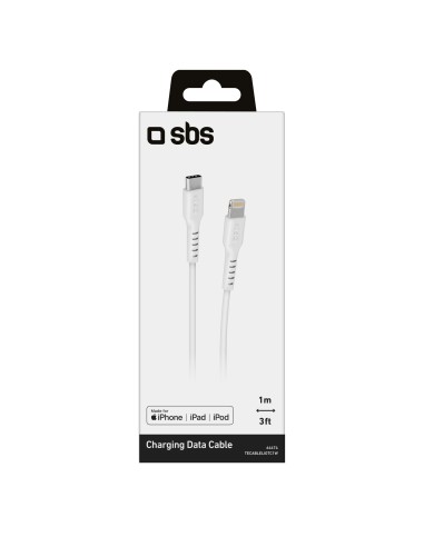 SBS TECABLELIGTC1W CAVO LIGTHNING  TYPE C MFI 1MT BIANCO
