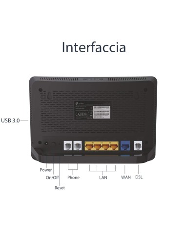 TPLINK ARCHER VR1210V AC1210V VOIP VDSL 300MB MODEM/ROUTER