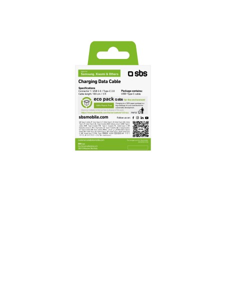 SBS TECABLETYC1KPOS CAVO USB/USB-C 1M NERO