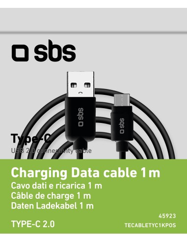 SBS TECABLETYC1KPOS CAVO USB/USB-C 1M NERO