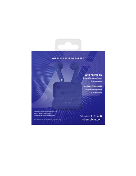 SBS MHTWSBEATBTB AURICOLARI TWIN STEREO BLU