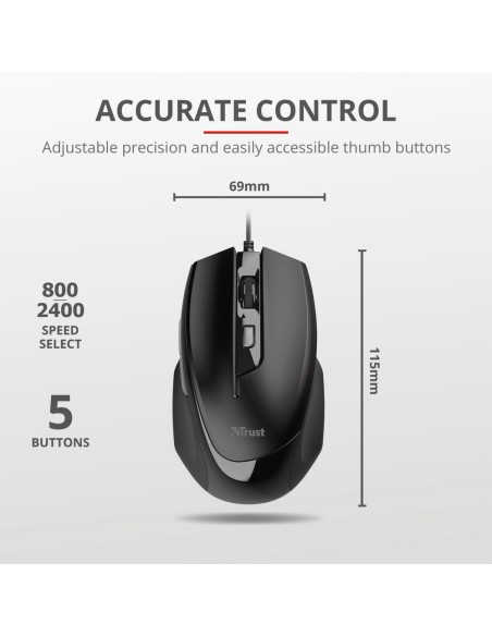 TRUST 23650 VOCA COMFORTABLE MOUSE