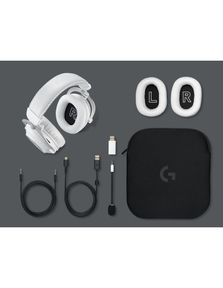 LOGITECH G PRO X 2 BIANCO LIGHTSPEED WIRELESS GAMING CUFFIE 7.1 PC/CON