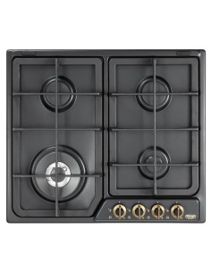 DE_LONGHI ANF46PRO PIANO COTT. 60CM GAS 4F ANTRACITE GRIGLIE IN GHISA