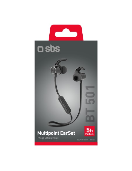 SBS TEEARBT501K AURICOLARE WIRELESSIN EAR MAGNETICI NERO
