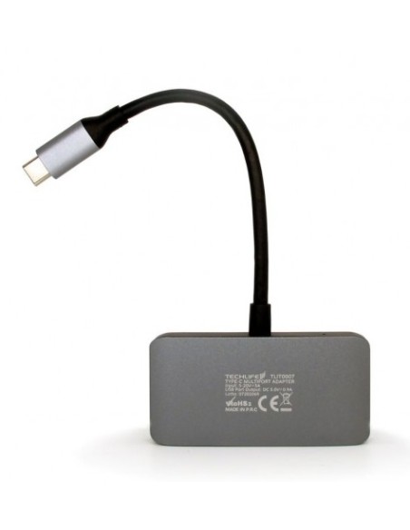 TECHLIFE TLIT0007 ADATTATORE USB-C/HDMI 3IN1
